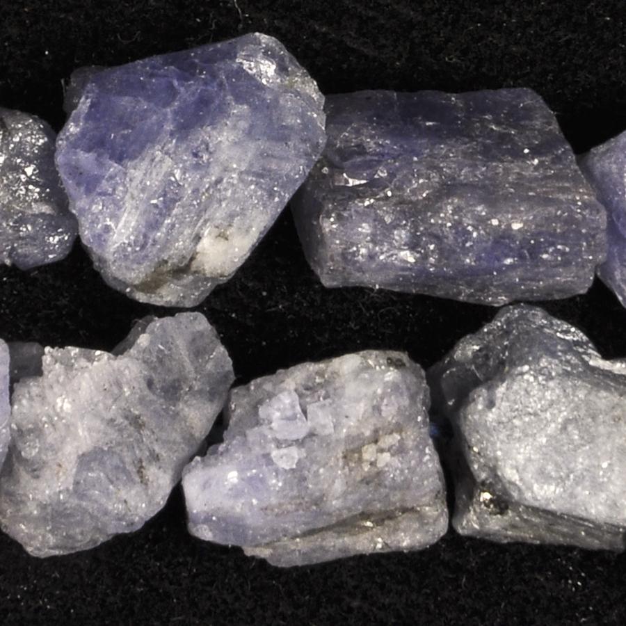 Tanzanite 6x8-8x10mm Rough Tumble Nugget 15-16 Inch