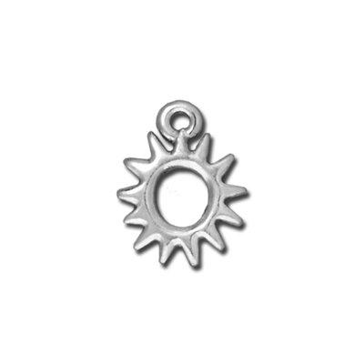 14mm Bright Rhodium Radiant Sun Charm by TierraCast - Goody Beads