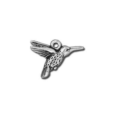 14mm Antique Silver Hummingbird Charm by TierraCast - Goody Beads