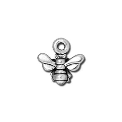 11x11mm Antique Silver Small Honeybee Charm by TierraCast - Goody Beads