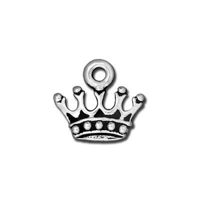 13mm Antique Silver King's Crown Charm by TierraCast - Goody Beads