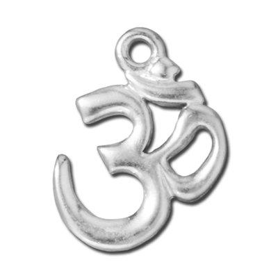 22mm Rhodium Om Charm by TierraCast - Goody Beads