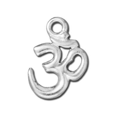 18mm Rhodium Om Charm by TierraCast - Goody Beads