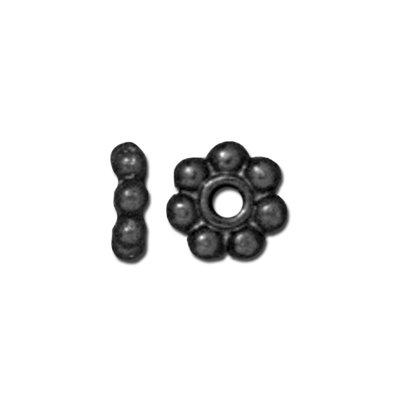 4mm Black Beaded Heishi Spacer by TierraCast - Goody Beads