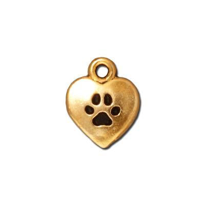 12mm Antique Gold Love My Dog Pewter Charms by Tierracast - Goody Beads