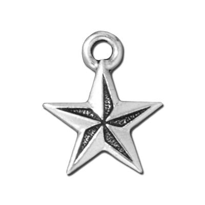 18mm Antique Silver Nautical Star Pewter Charm by Tierracast - Goody Beads