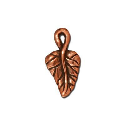 16mm Antique Copper Ivy Leaf Charm by TierraCast - Goody Beads