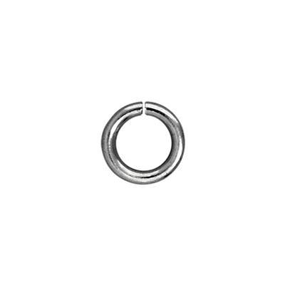 5mm Rhodium Plated Brass Round Jump Ring by TierraCast - Goody Beads