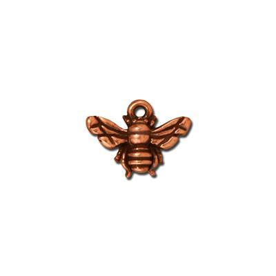 12mm Antique Copper Honeybee Charm by TierraCast - Goody Beads