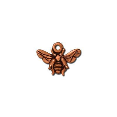 12mm Antique Copper Honeybee Charm by TierraCast - Goody Beads