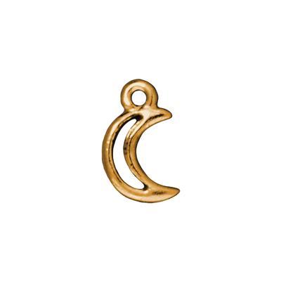 13mm Gold Crescent Charm by TierraCast - Goody Beads