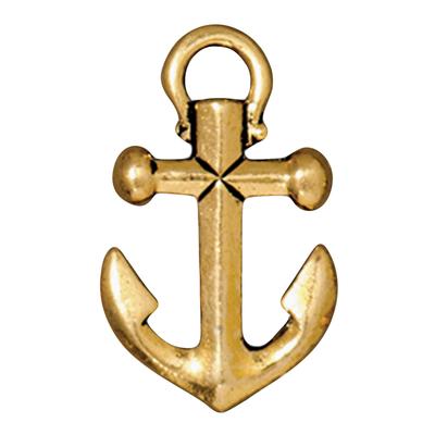 27mm Antique Gold Large Anchor Charm by TierraCast - Goody Beads