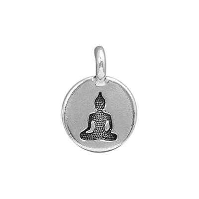 16.6mm Antique Silver Buddha Pewter Charm by TierraCast - Goody Beads