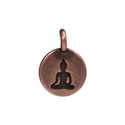 16.6mm Antique Copper Buddha Pewter Charm by TierraCast - Goody Beads