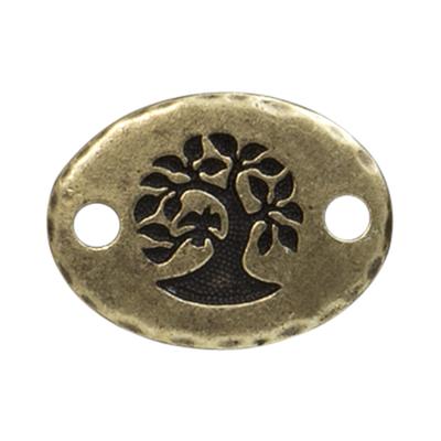 20mm Brass Oxide Bird in a Tree Link by TierraCast - Goody Beads