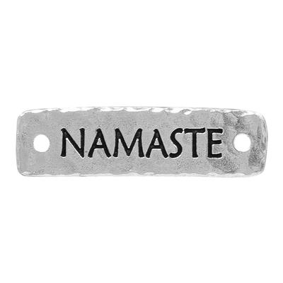 40.5mm Antique Silver Namaste Link by TierraCast - Goody Beads