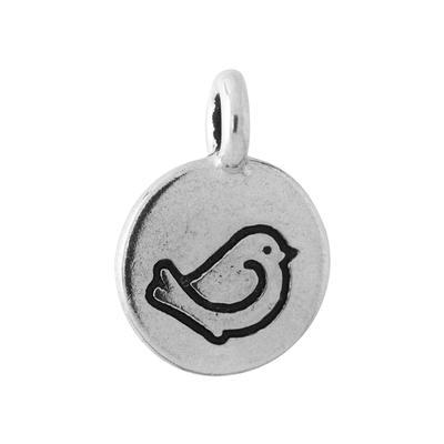 16.6mm Antique Silver Pewter Bird Charm by TierraCast - Goody Beads