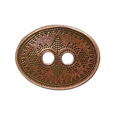 19mm Antique Copper Tribal Button by TierraCast - Goody Beads