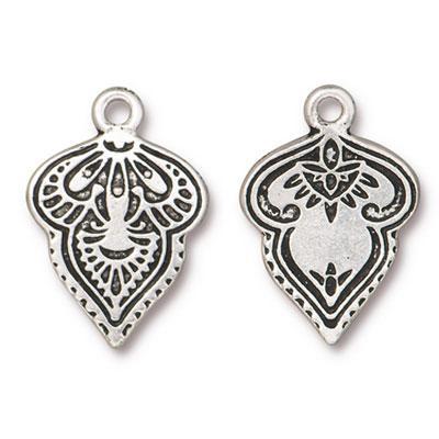 14mm Antique Silver Caravan Mehndi Charm by TierraCast - Goody Beads