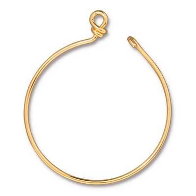 42mm Bright Gold Plated Brass Large Wire Hoop by TierraCast - Goody Beads