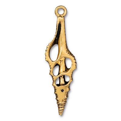 55mm Antique Gold Cut Spindle Pendant by TierraCast - Goody Beads