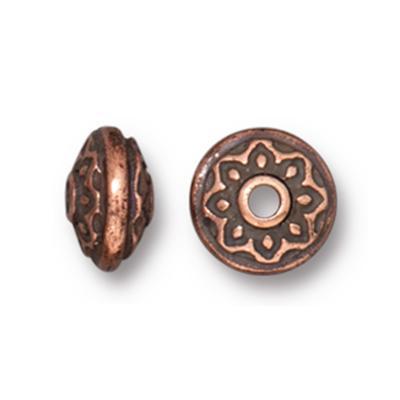 7x4mm Antique Copper Lotus Spacer Bead by TierraCast - Goody Beads