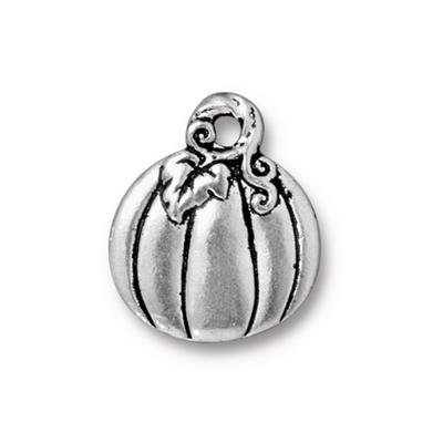 18mm Antique Silver Pumpkin Drop by TierraCast - Goody Beads