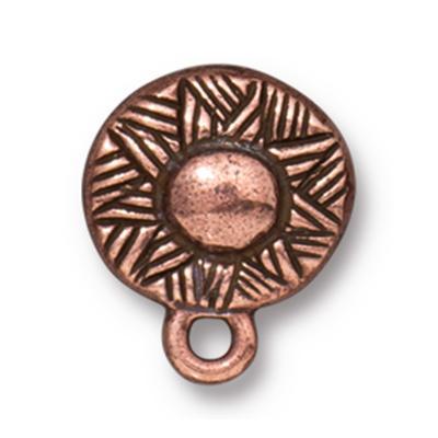 14x12mm Antique Copper Woven Earring Post by TierraCast - Goody Beads