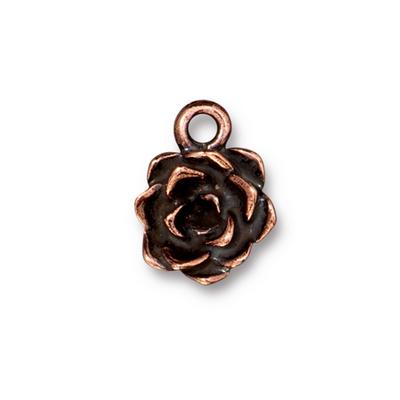 12mm Antique Copper Succulent Charm by TierraCast - Goody Beads