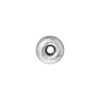 3mm Silver Plated Heishi Disk Bead by TierraCast - Goody Beads