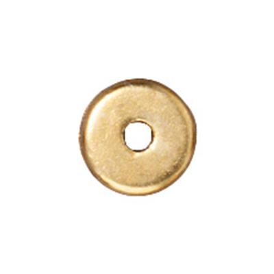 6mm Gold Plated Heishi Disk Bead by TierraCast - Goody Beads