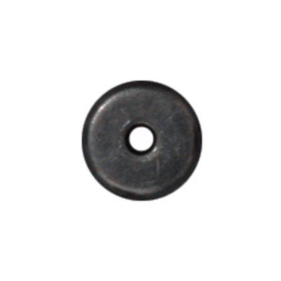 6mm Black Plated Heishi Disk Bead by TierraCast - Goody Beads