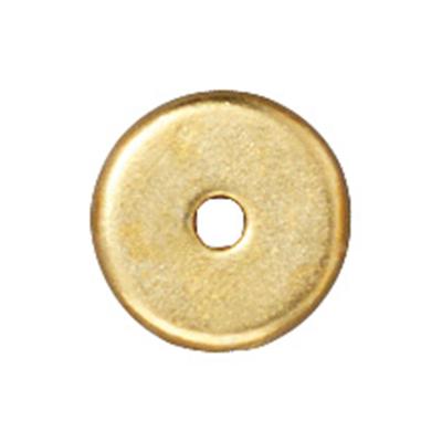 8mm Gold Plated Heishi Disk Bead by TierraCast - Goody Beads