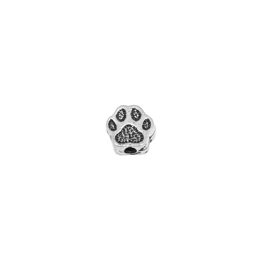 6mm Antique Silver Paw Bead by TierraCast - Goody Beads