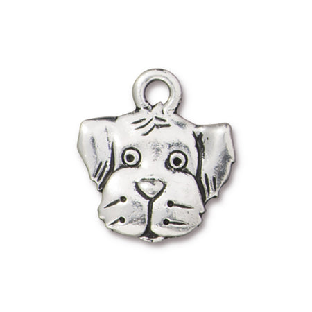 16mm Antique Silver Spot the Dog Charm by TierraCast - Goody Beads