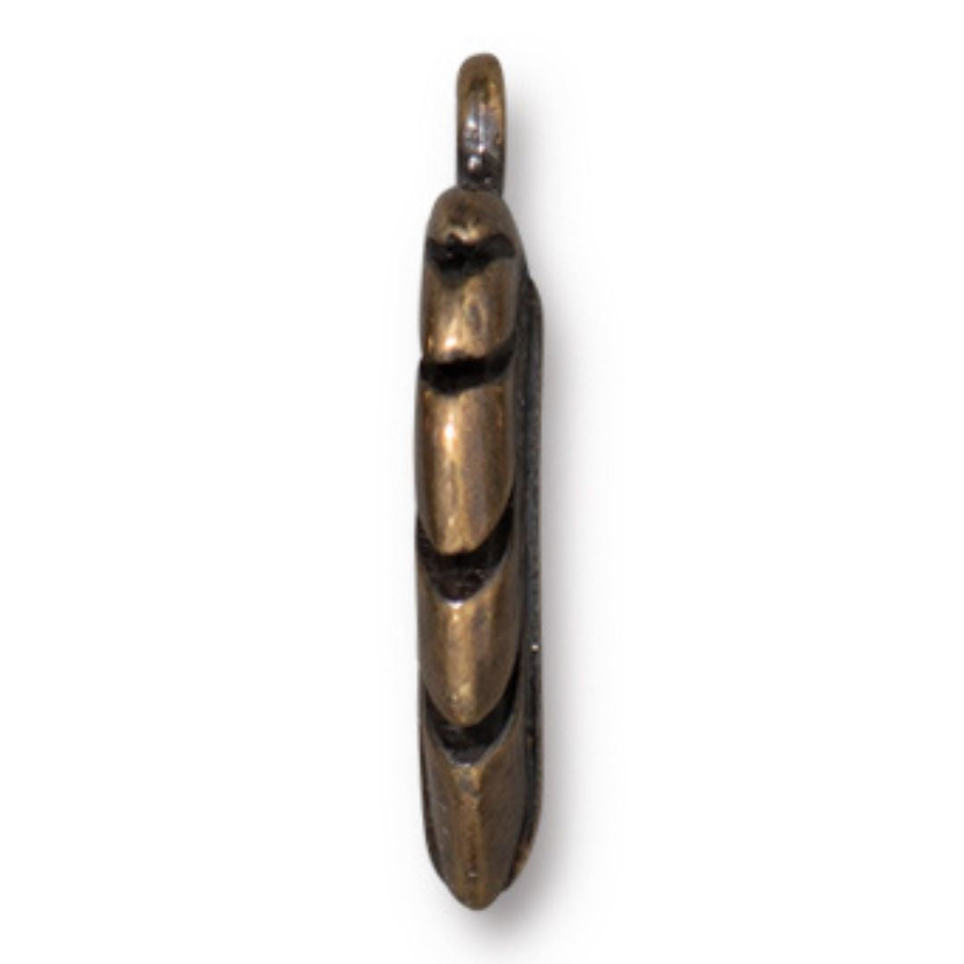 19mm Brass Oxide Monstera Charm By TierraCast - Goody Beads