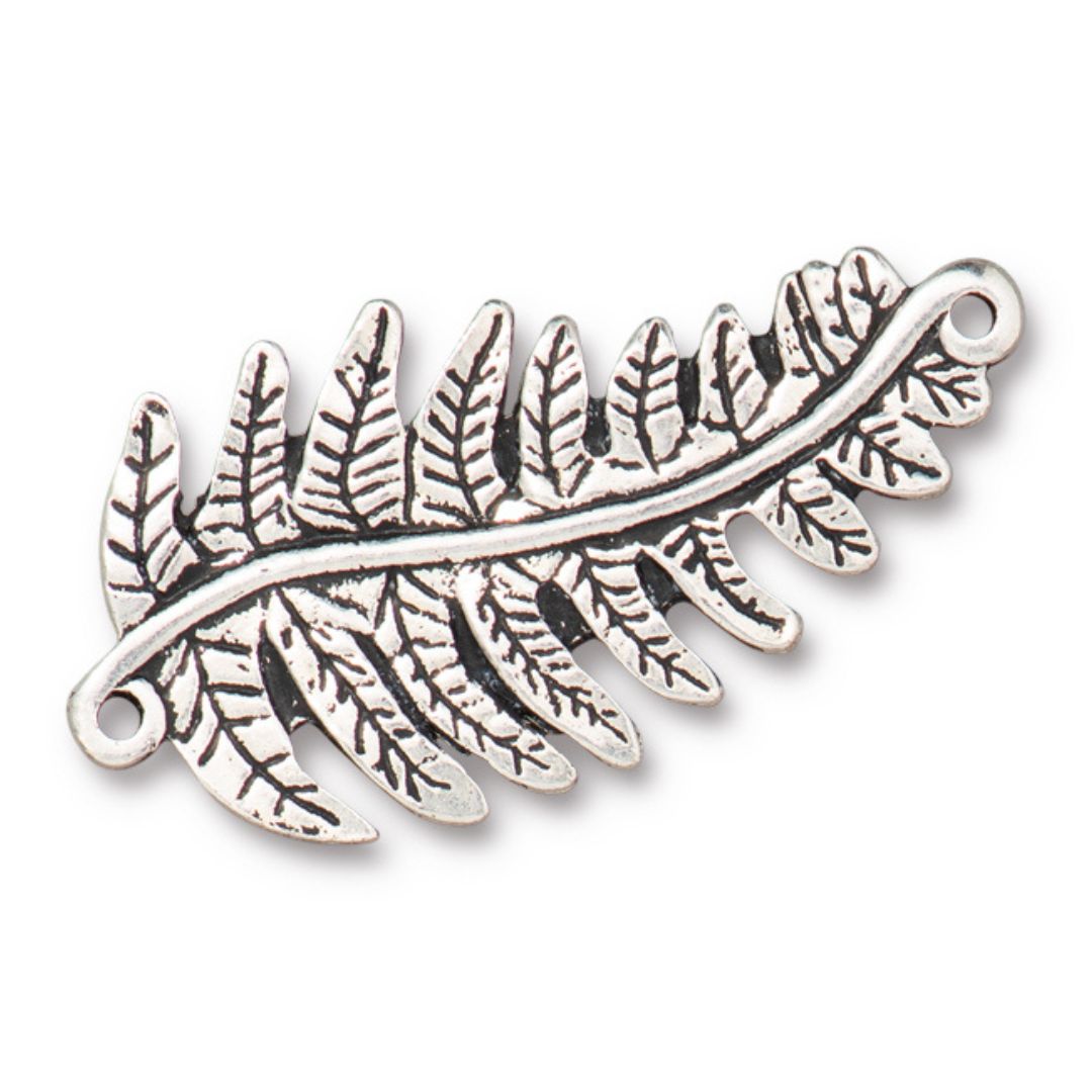 40mm Antique Silver Fern Link/Connector By TierraCast - Goody Beads