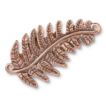 40mm Antique Copper Fern Link/Connector By TierraCast - Goody Beads