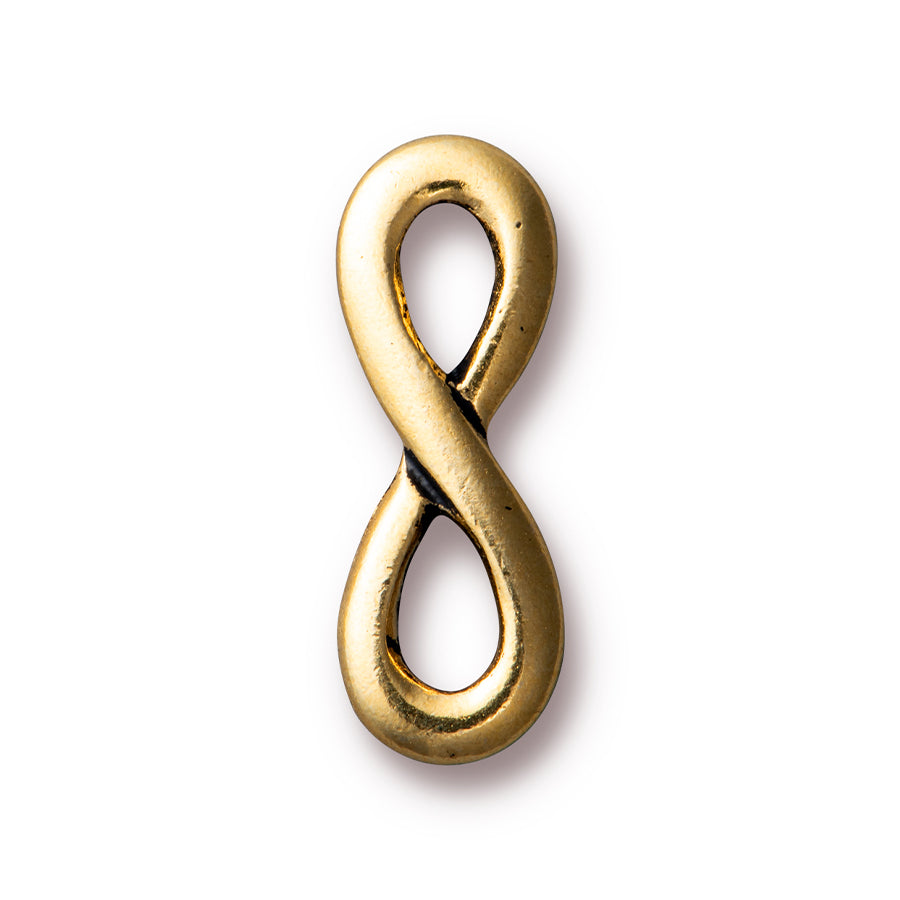 18x6mm Small Infinity Link by TierraCast - Antique Gold