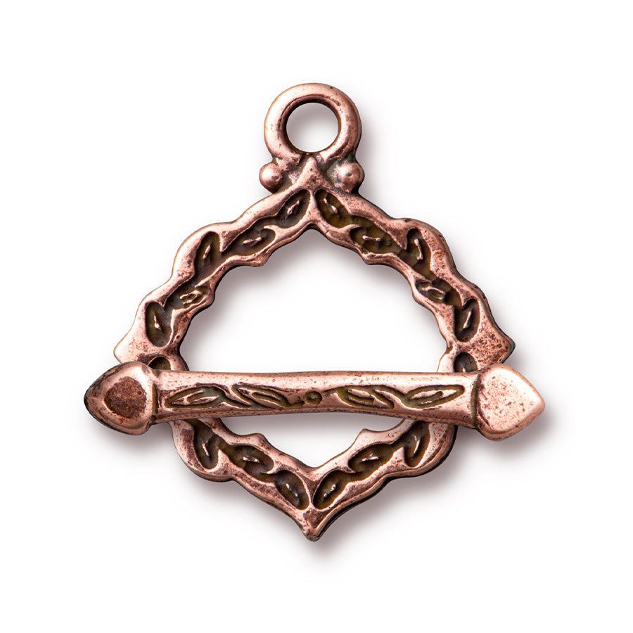 23mm Catherdral Toggle Clasp Set by TierraCast - Antique Copper