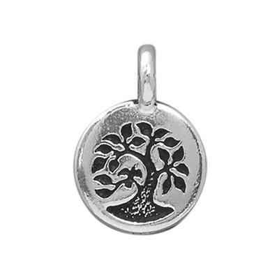 16.6mm Antique Silver Tree Pewter Charm by TierraCast - Goody Beads