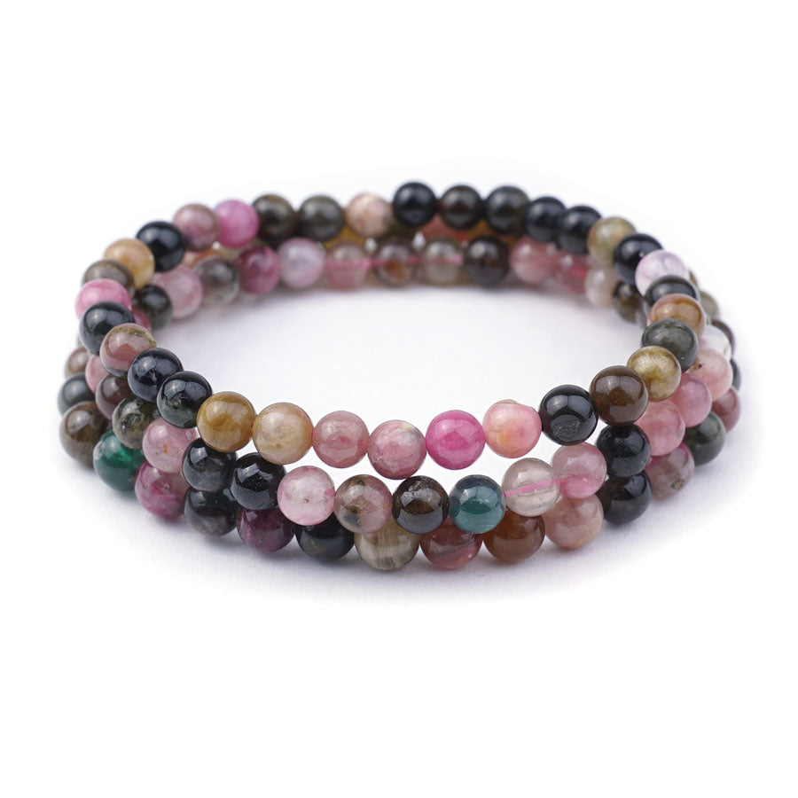 5.6-6mm Tourmaline Natural Round Bracelet - Limited Editions - Goody Beads