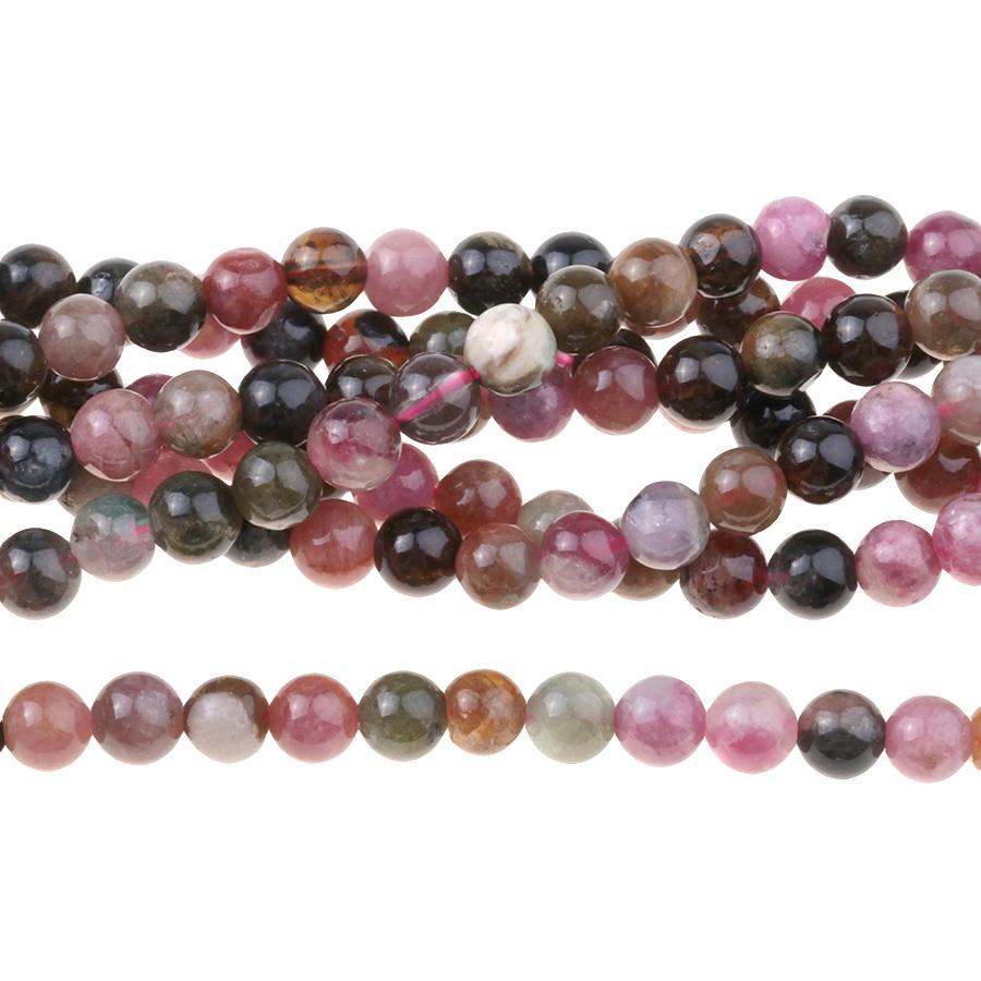 Multi Tourmaline 6mm Round 15-16 Inch