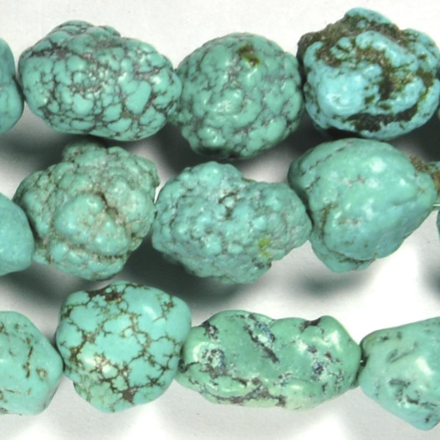 Turquoise 10mm Rough Nugget (Natural) 15-16 Inch