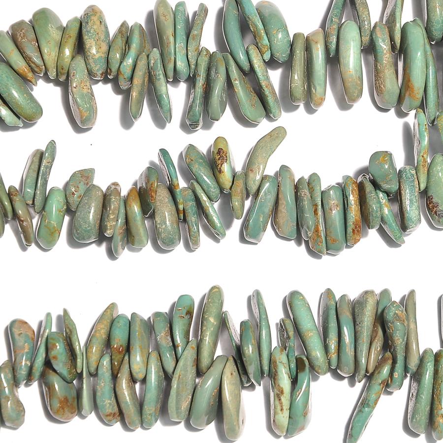 Natural Hubei Turquoise 18x25mm Irregular Graduated Drop - Goody Beads