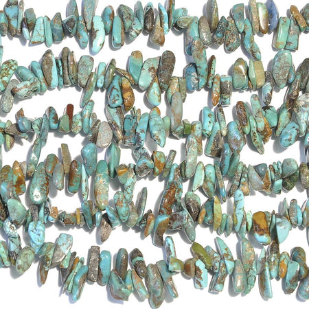 Turquoise 1mm - 18mm Top Drilled Blue Pebbles - Goody Beads