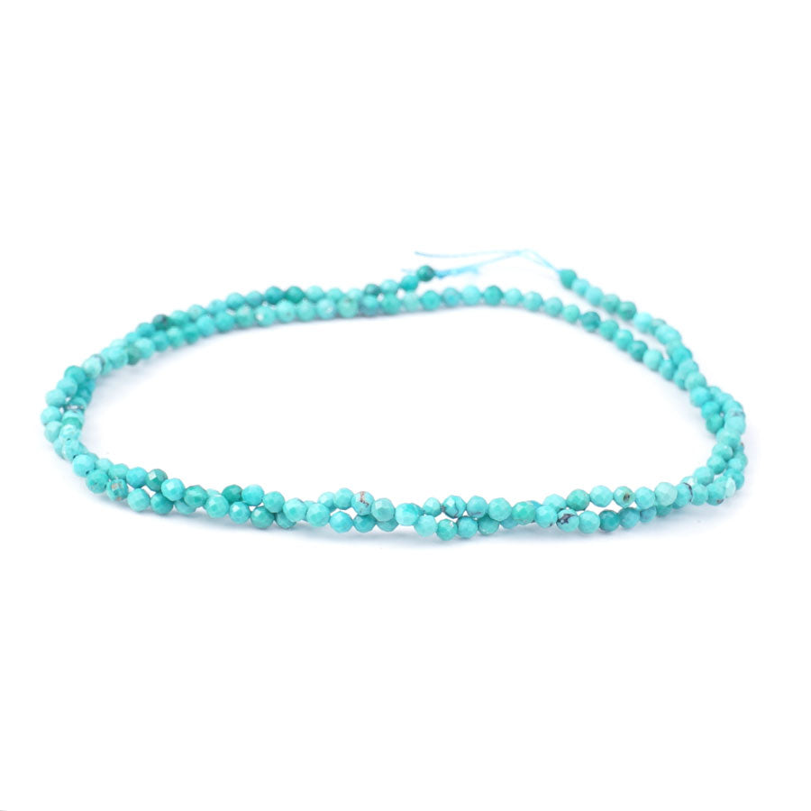 Hubei Turquoise 2mm Microfaceted Round Blue Green - Limited Editions - Goody Beads