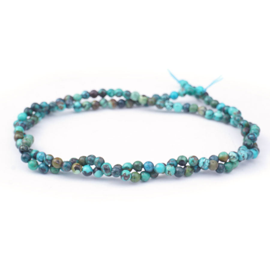 Hubei Turquoise 3mm Round Matrix A Grade - Limited Editions - Goody Beads