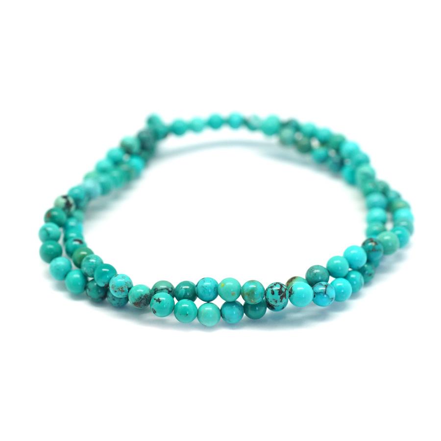 Turquoise Hubei, A Grade 4mm Round - 15-16 Inch