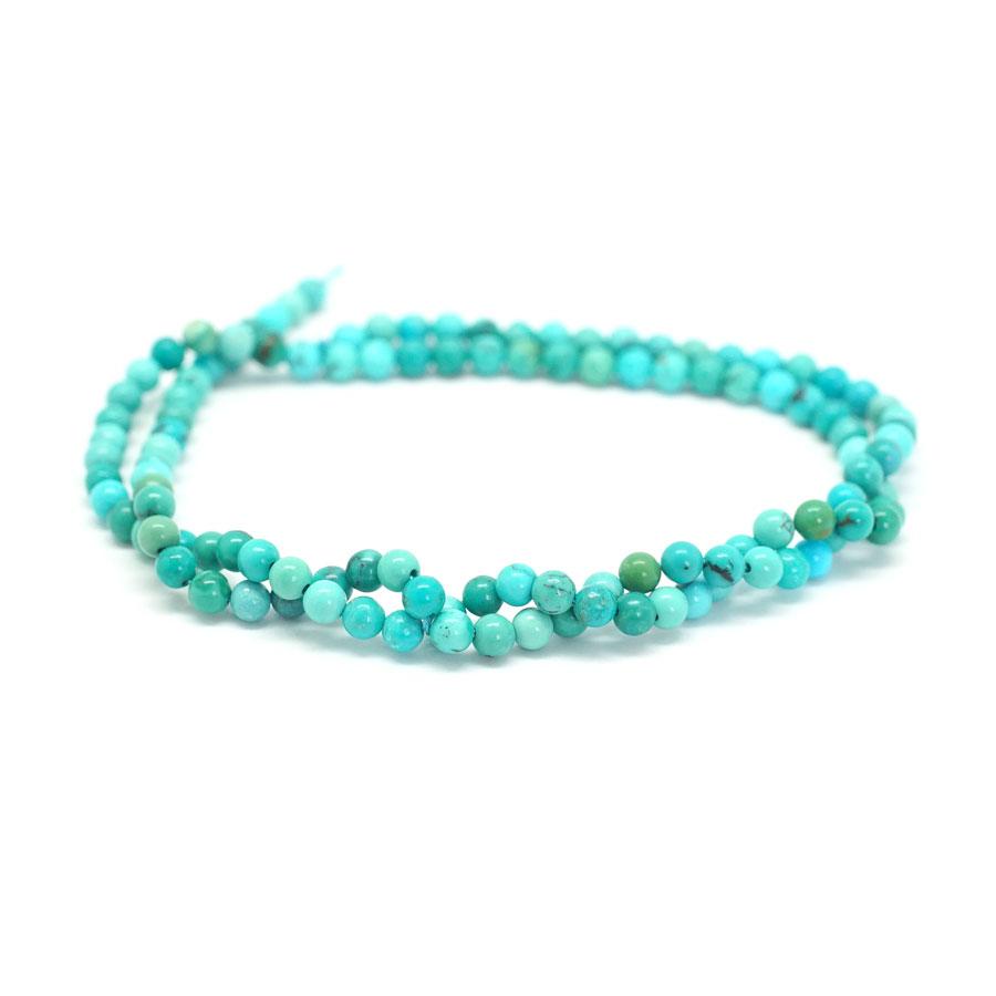 Hubei Turquoise Blue 4mm Round - 15-16 Inch - Goody Beads